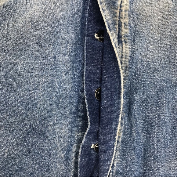 BIG‎ SMITH Mens Distressed Denim Bib Overalls Chore Farm Carpenter Size 39 - Picture 6 of 16